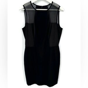Lauren‎ Ralph Lauren Ponte Mesh Black Dress Sz 12